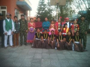 HCC Neelu Sapkota Students Outside with Soldiers