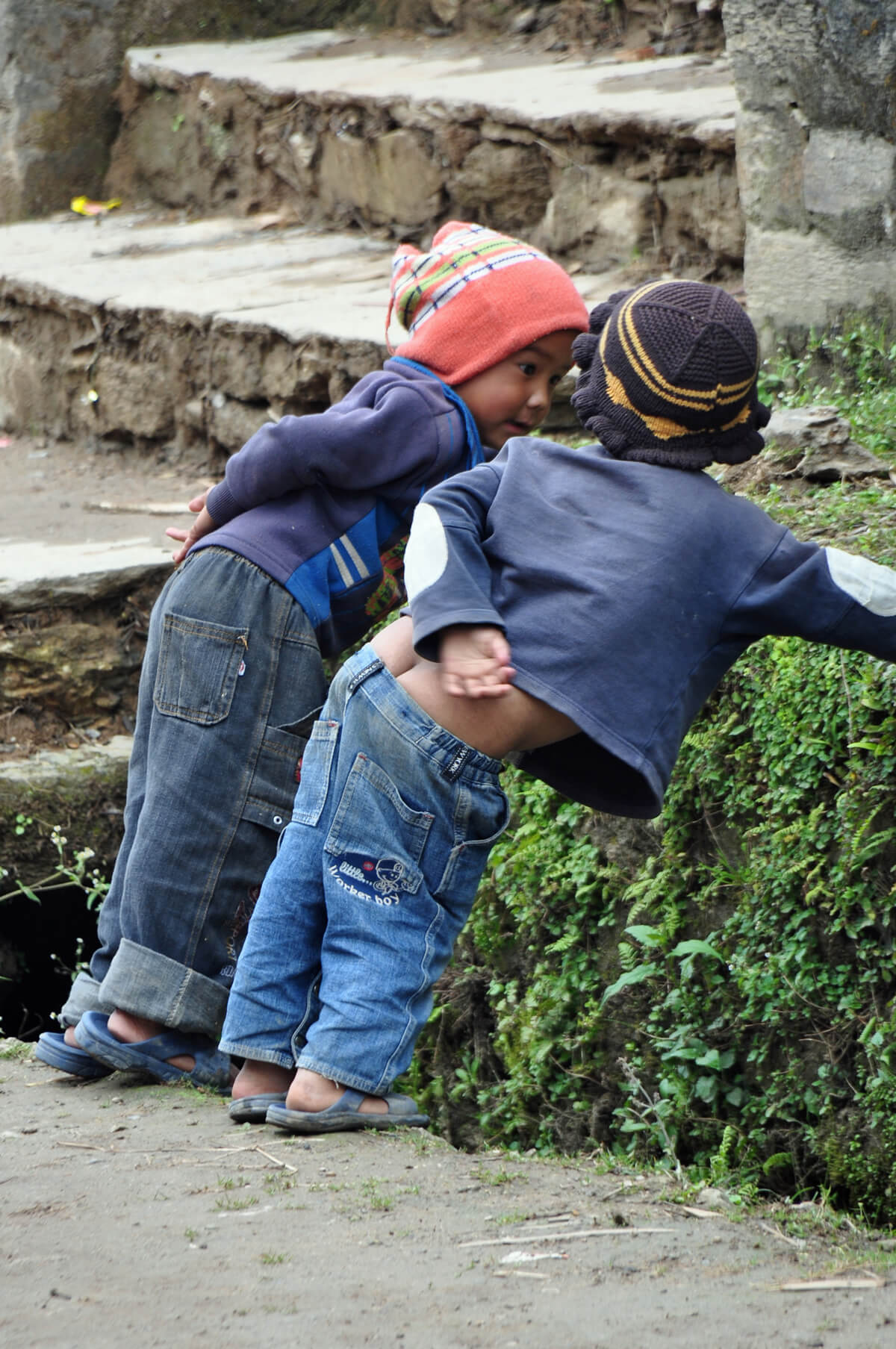HCC Himalayan Children's Charities Scenes of Nepal Boys Outside